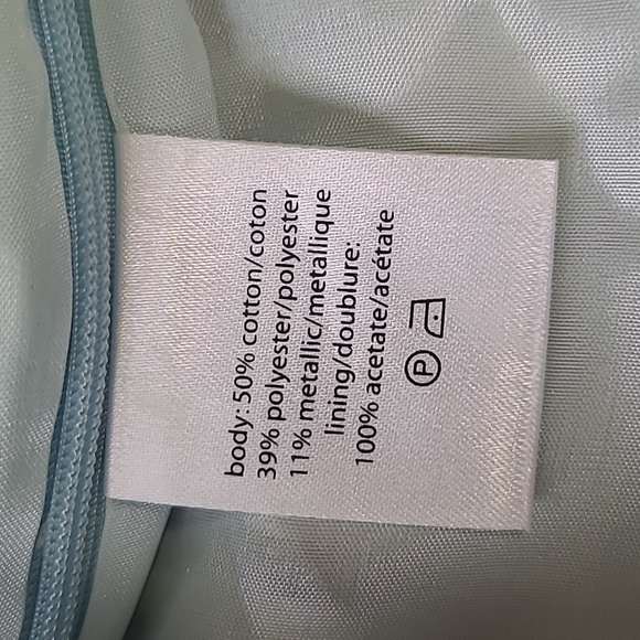 Raoul Cotton Blend Blue, Yellow, & Metallic Silver Printed Pants - Size 8 - Picture 6 of 7